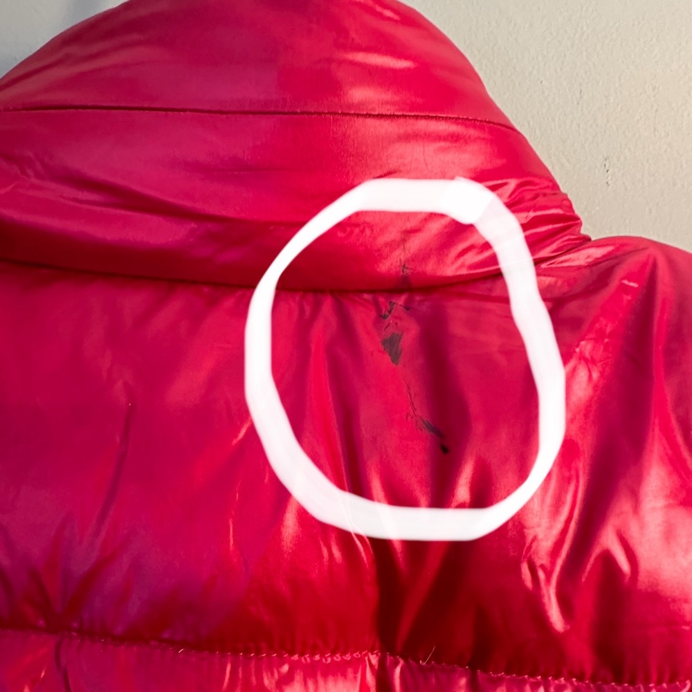 kate spade ♠️- Packable Down Jacket with Retractable Hood, “Burgundy” , XL - Picture 14 of 16